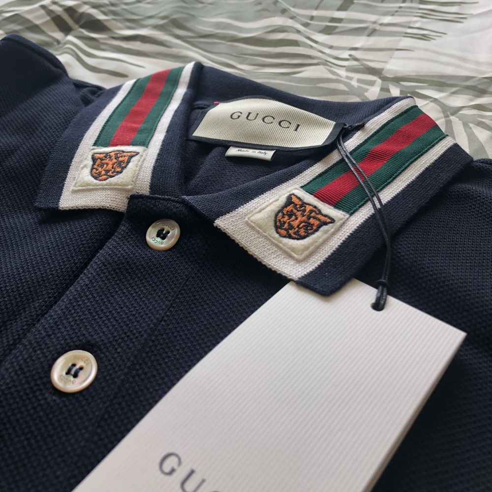 Gucci Banding Collar Piqué Polo